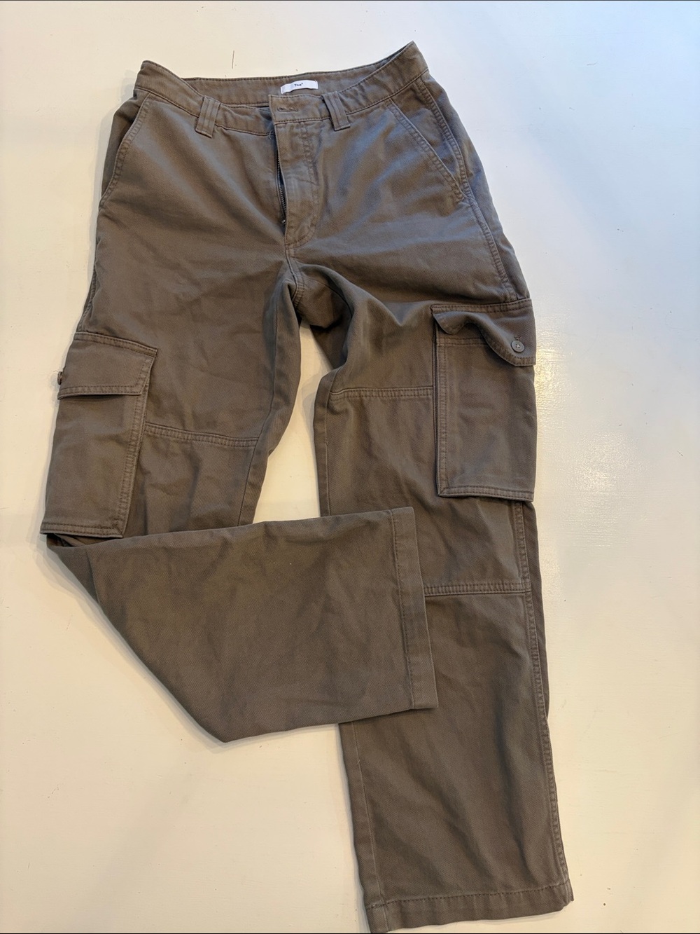 TNA Straight Leg Cargo Pants in Taupe